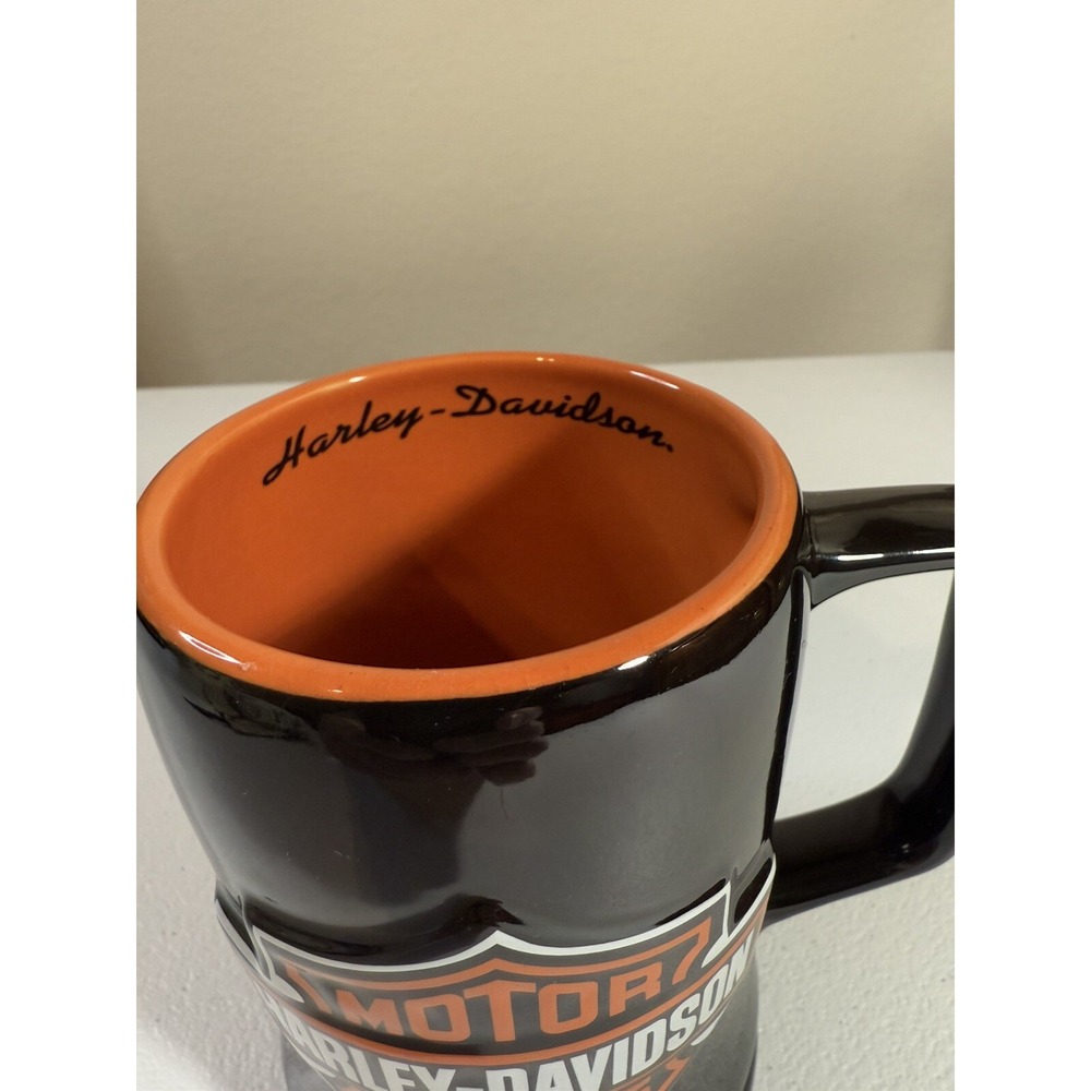 Harley Davidson Motor Cycles 20 oz Raised Logo Tall Mug - Picture 2 of 6